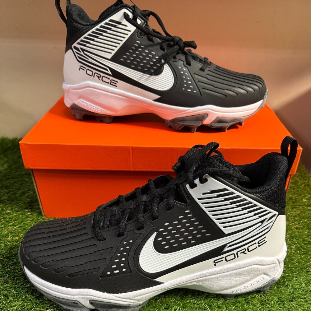 Nike Zoom Force Savage Pro 3 Shark Football Cleats Men’s Size 13 Black White NEW